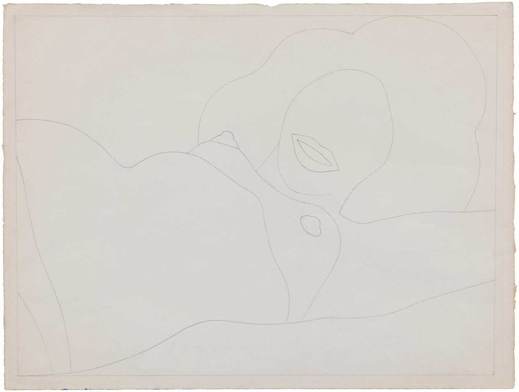 Tom Wesselman - Drawing for Reclining Nude