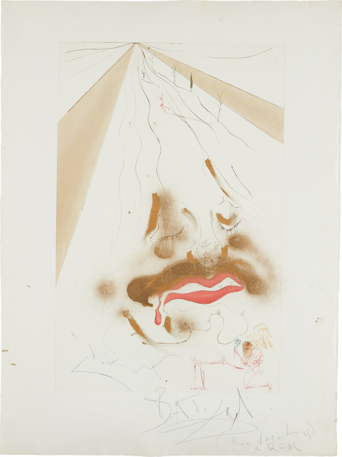Salvador Dalí, ‘Transfiguration’, 1972, Print, Drypoint and aquatint in colors, with extensive hand-coloring, on Rives BFK paper, with full margins, Phillips