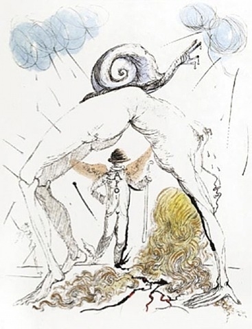 Salvador Dalí, ‘Femme a l’Escargot (Woman with Snail)’, 1967, Print, Etching on Japon paper, Puccio Fine Art