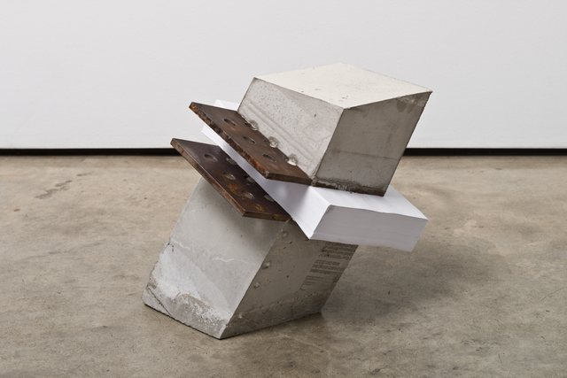 Lucas Simões, ‘White Lies 10’, 2017, Sculpture, Concrete, paper, and steel, Lora Reynolds Gallery