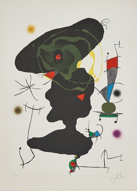 Joan Miró, ‘Oda a Joan Miro' PLATE V’, 1973, Print, Lithograph in colors, on Guarro paper, with full margins., Bravo Art Group