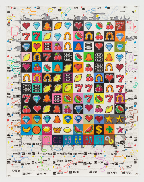 John O'Connor, ‘Slot Machine Politics’, 2018, Drawing, Collage or other Work on Paper, Graphite and colored pencil on paper, Pierogi