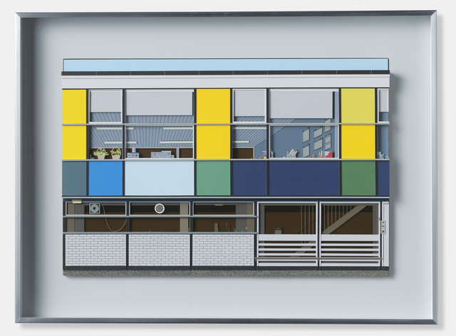 Lucy Williams, ‘Bousefield School’, 2013, Mixed Media, Perspex, paper, cork, gravel effect scenic mat and acrylic paint on birch ply panel, Berggruen Gallery