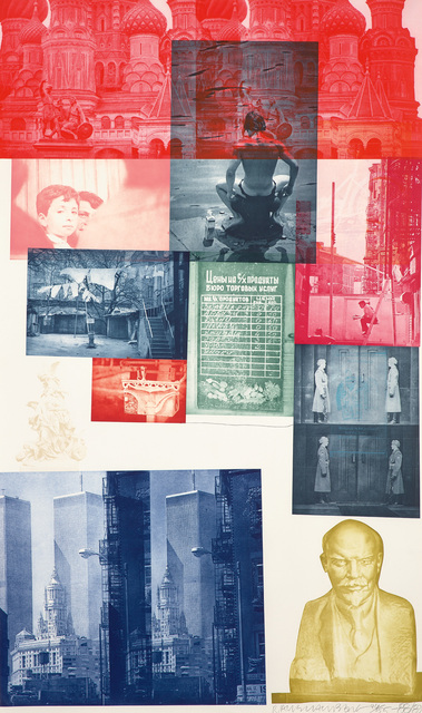 Robert Rauschenberg, ‘Soviet/American Array I’, 1988-89, Print, Etching in colors with collage, on Saunders and Oriental rice paper, the full sheet., Phillips