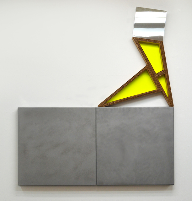 Andrew Roberts-Gray, ‘Hangar 18’, 2015, Sculpture, Sandblasted steel, cardboard, plexi, paint, Michael Warren Contemporary