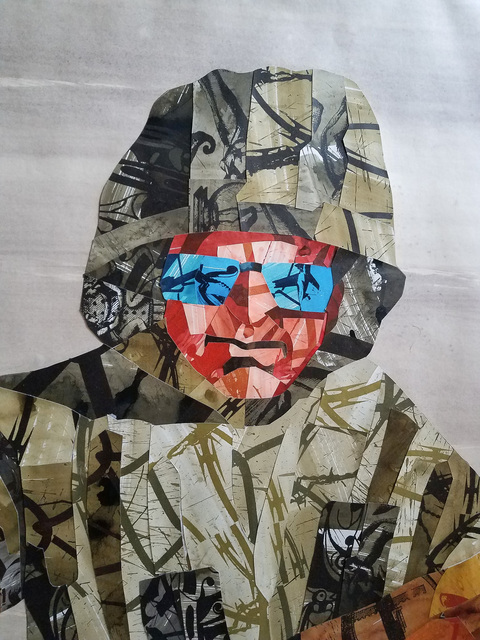 J. D. Perkin, ‘Sculptor’, 2018, Drawing, Collage or other Work on Paper, Mixed media collage, acrylic and ink on paper, Russo Lee Gallery