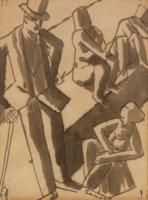 David Bomberg, ‘Untitled (Figures)’, 1919, Osborne Samuel