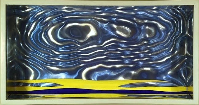 Roy Lichtenstein, ‘Seascape (II) from Collection 65’, 1965, Mixed Media, Screenprint and die-cut collage on blue Rowlux, Vertu Fine Art