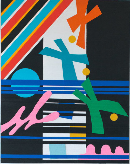 Danielle Marie Masters, ‘Hey Sister’, 2018, Painting, Acrylic and cut paper on panel, Deep Space Gallery