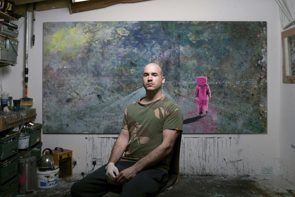 Robinson at work in his East-London studio. Robinson at work in his East-London studio.