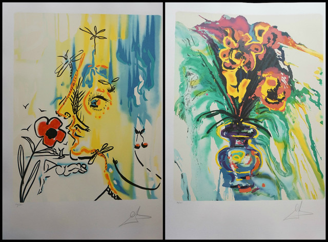 Salvador Dalí, ‘Fleurs Surrealiste Suite Gala's Bouquet & Vanishing Face’, 1980, Fine Art Acquisitions
