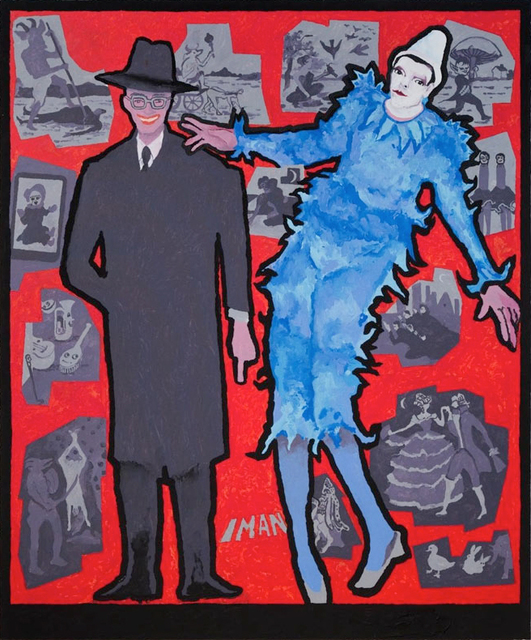 Derek Boshier, ‘David Bowie Twice’, 2016, Painting, Acrylic on canvas, Masterpiece Art
