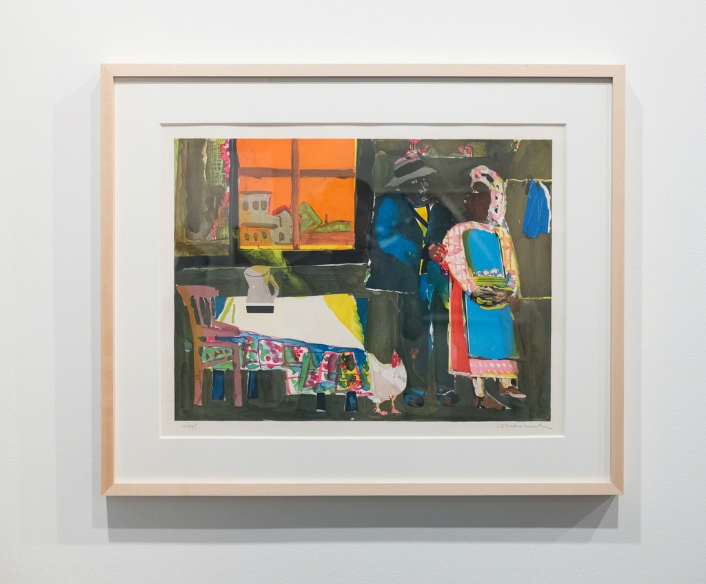 Lithograph by Romare Bearden, shown courtesy Augen Gallery. Lithograph by Romare Bearden, shown courtesy Augen Gallery.