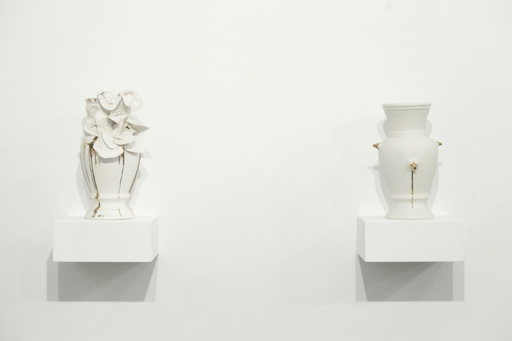 Valentina Savić, Existentialist Vase No. 5 Crowning (2017) and Existentialist Vase No. 4 (2017). Photo Boris Burić Valentina Savić, Existentialist Vase No. 5 Crowning (2017) and Existentialist Vase No. 4 (2017). Photo Boris Burić