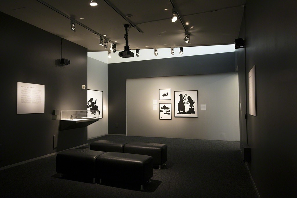 Installation view of "Emancipating the Past: Kara Walker's Tales of Slavery and Power" at Bellevue Arts Museum, Bellevue (2016) Courtesy of Bellevue Arts Museum Installation view of "Emancipating the Past: Kara Walker's Tales of Slavery and Power" at Bellevue Arts Museum, Bellevue (2016) Courtesy of Bellevue Arts Museum