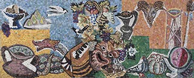 Gino Severini, ‘Omaggio a Bacco’, 1936, Design/Decorative Art, Mosaic on panel, Alon Zakaim Fine Art