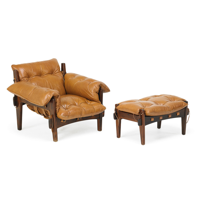 Sergio Rodrigues, ‘Mischievous Lounge Chair And Ottoman, Brazil’, 1960s, Rago/Wright