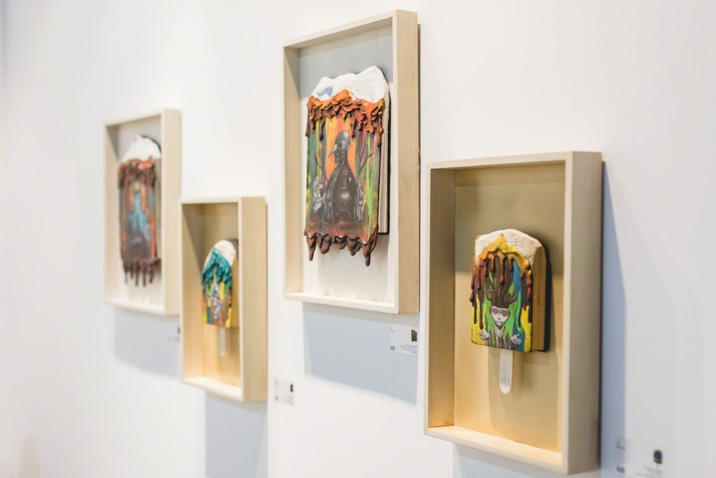 Four pieces from Rommel Joson's melted book series. Four pieces from Rommel Joson's melted book series.