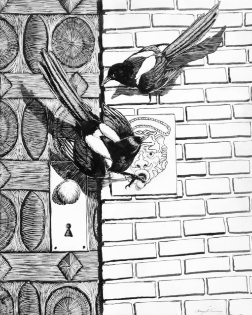 Tony Angell, ‘Magpies at the Door’, 2011, Foster/White Gallery