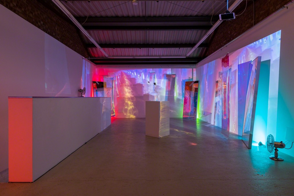 Installation view of Signe Pierce ‘Metamirrorism’ at Annka Kultys Gallery, London 2018. Photo: Annka Kultys Gallery (Damian Griffiths) Installation view of Signe Pierce ‘Metamirrorism’ at Annka Kultys Gallery, London 2018. Photo: Annka Kultys Gallery (Damian Griffiths)