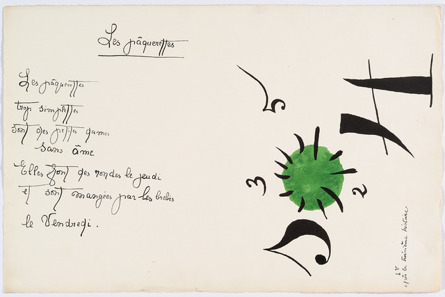Joan Miró, ‘“Il était une petite pie” (There Was a Little Magpie) – Sheet V’, 1928, Cerbera Gallery