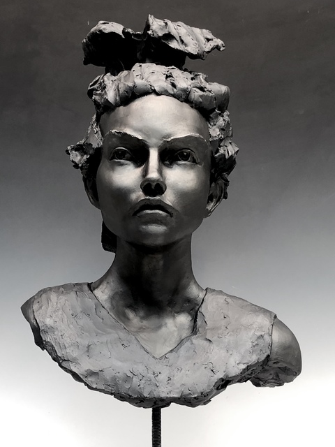 BOB CLYATT, ‘Woman’s Head- Green Day’, 2019, Maria Elena Kravetz