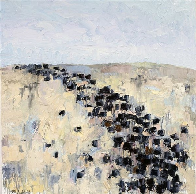 Theodore Waddell, ‘Rapelje Angus #3’, 2018, Painting, Oil and encaustic on canvas, Gerald Peters Gallery