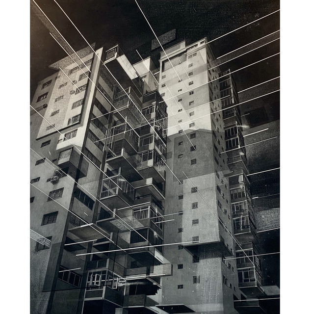 Daniel Rodríguez Collazo, ‘De la serie: Ciudades Invisibles ( Invisible Cities)’, 2018, Drawing, Collage or other Work on Paper, Charcoal on canvas, JCamejo Art