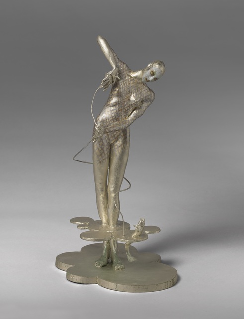 Cecilia Z. Miguez, ‘Hand Line’, 2019, Sculpture, White gold leaf and oil paint on bronze, Louis Stern Fine Arts