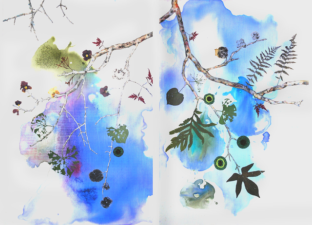 Marilla Palmer, ‘Fruit of the Japanese Maple’, 2013, Painting, Mixed media on panel, Kathryn Markel Fine Arts