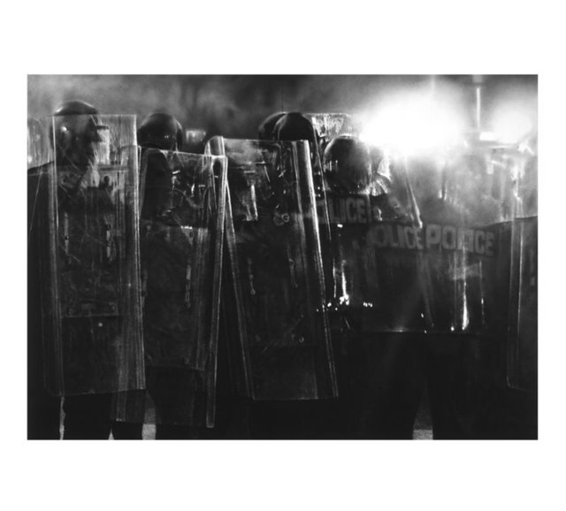 Robert Longo, ‘Untitled (Riot Cops)’, 2017, Print, Ditone print on Hahnemuehle Photo Rag Ultra Smooth 305g, Lougher Contemporary Gallery Auction