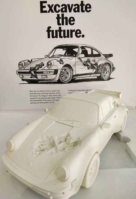 daniel arsham eroded 911 turbo figure white