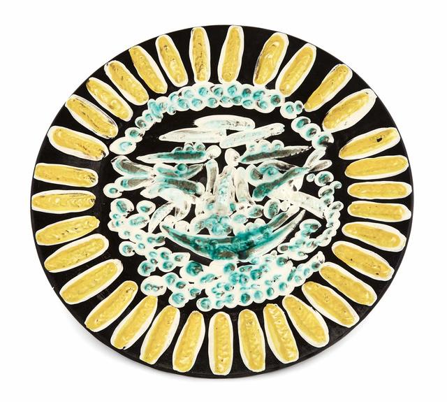 Pablo Picasso, ‘Visage Tourmenté (A.R. 360)’, 1956, Design/Decorative Art, Painted and partially glazed white ceramic charger, Doyle