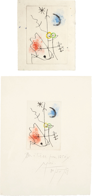 Joan Miró, ‘Le grillon (The Cricket): two impressions’, 1958, Phillips