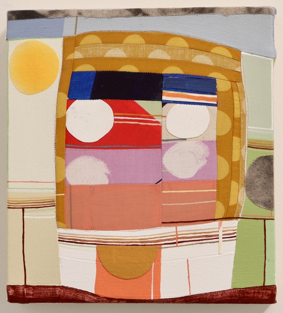 Barbara Campbell Thomas, ‘Circles’, 2019, Painting, Fabric and collage on canvas, James May Gallery