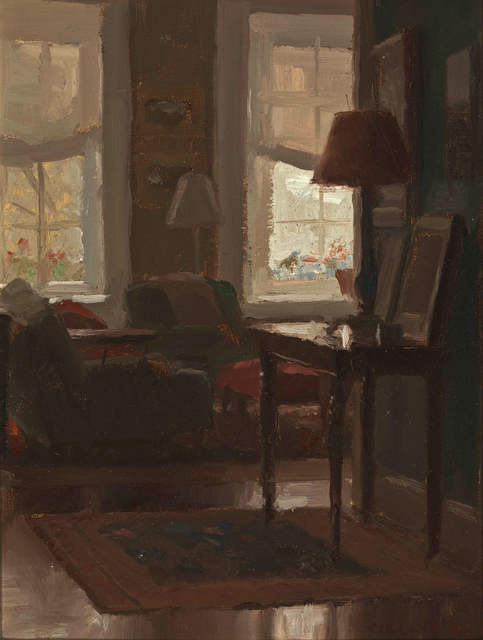 Jacob Collins, ‘Library Afternoon’, 2008, Painting, Oil on panel, Adelson Galleries