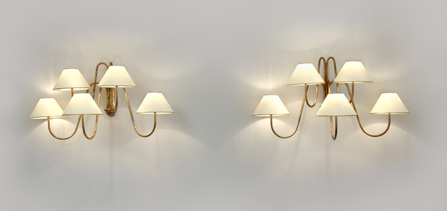 Jean Royère, ‘Pair of "Bouquet" five arm wall lights’, ca. 1950, Galerie Jacques Lacoste