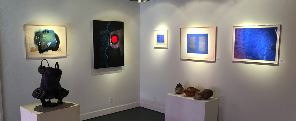 Front gallery installation (from left):
Jesse Fernandez. Robert Tahar, Joe Novak (3), sculpture by Mary Ann Collins & sculptures lower right by Robert Glover. Front gallery installation (from left):
Jesse Fernandez. Robert Tahar, Joe Novak (3), sculpture by Mary Ann Collins & sculptures lower right by Robert Glover.
