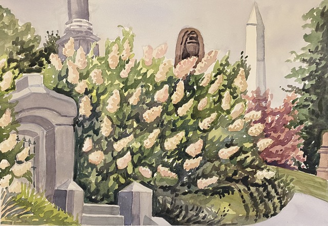 Susan Greenstein, ‘Greenwood Flowers’, 2020, Painting, Watercolor, 440 Gallery