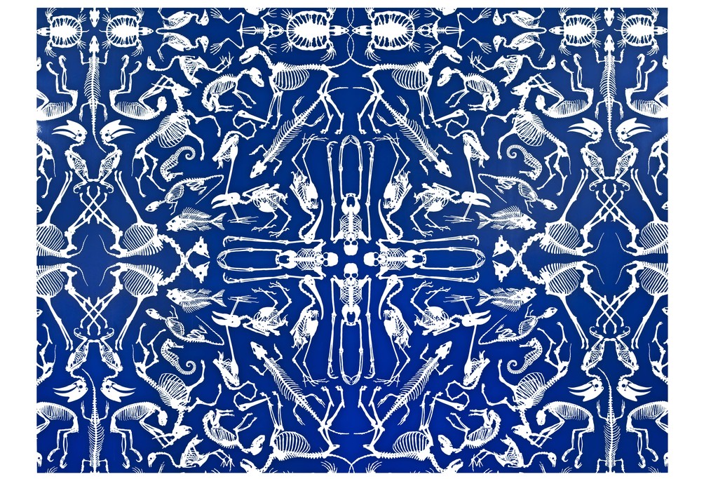 Skeleton - The new Domestic Landscape collection, graphic design: Studio Job, printer: Rasch,
publisher : Domestic, digital printing on intissé, digital printing, 2008 © Les Arts Décoratifs, Paris, photo : Jean Tholance Skeleton - The new Domestic Landscape collection, graphic design: Studio Job, printer: Rasch,
publisher : Domestic, digital printing on intissé, digital printing, 2008 © Les Arts Décoratifs, Paris, photo : Jean Tholance