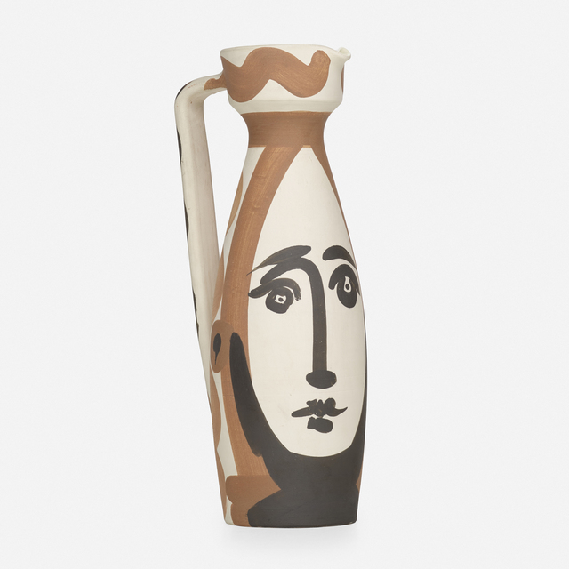 Pablo Picasso, ‘Visage pitcher’, 1955, Textile Arts, Earthenware with engobe decoration, glazed interior, Rago/Wright