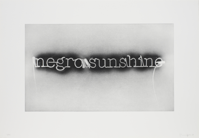 Glenn Ligon, ‘Warm Broad Glow (reversed)’, 2008, Print, Photogravure etching, Luhring Augustine