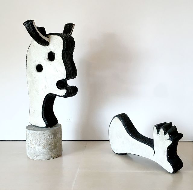 Ray Smith, ‘Bull’, 2016, Sculpture, Reclaimed tires and poured concrete, McClain Gallery