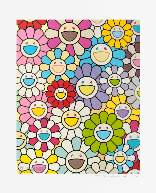 Takashi Murakami, ‘A Little Flower Painting: Yellow, White and Purple Flowers’, 2018, Kumi Contemporary / Verso Contemporary