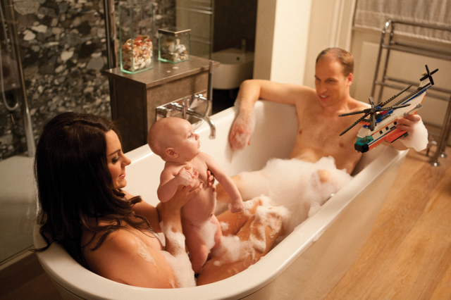 Alison Jackson, ‘Will, Kate and Baby in Bath’, 2013, Photography, C-Print, CAMERA WORK