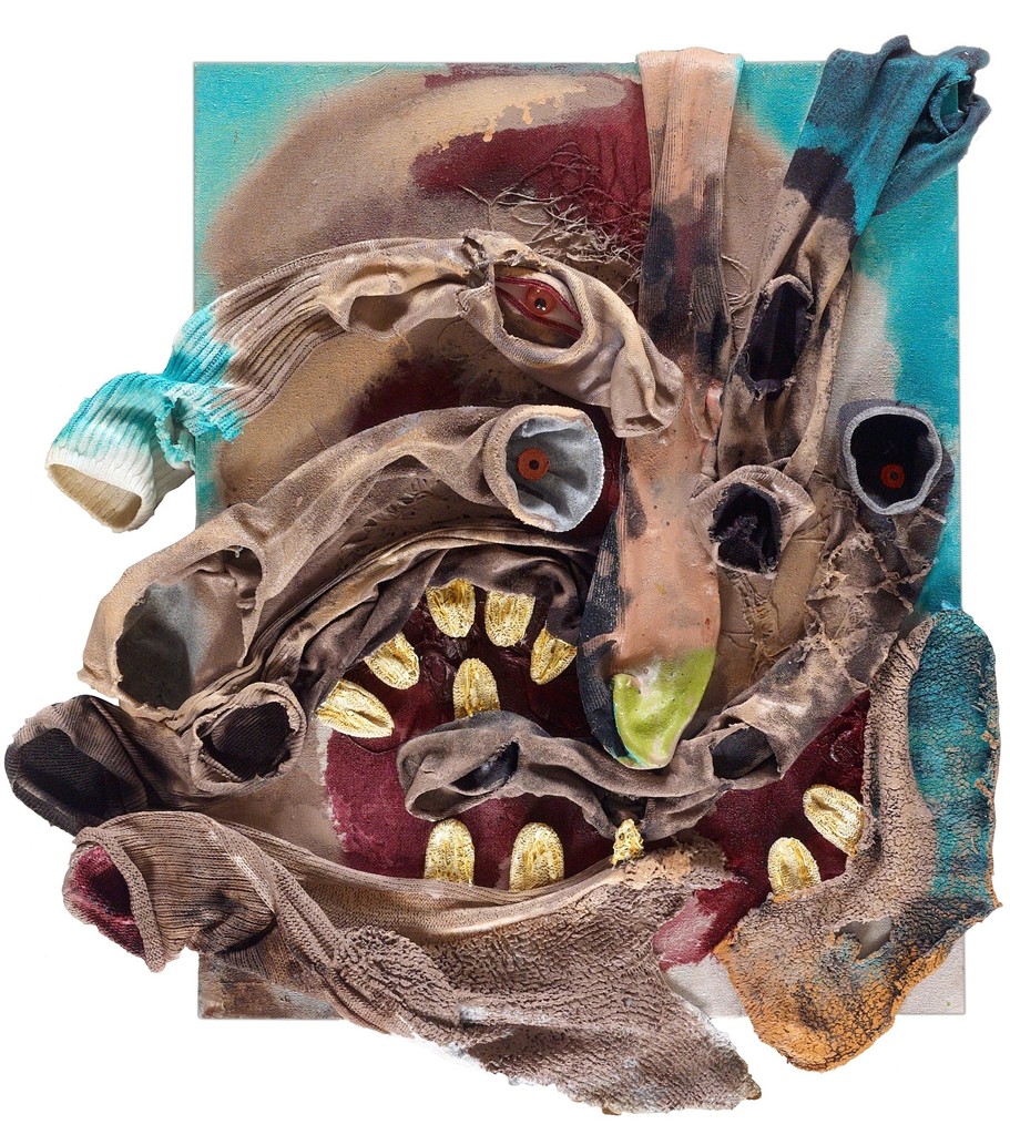 Punchy, 2014
Acrylic and socks on linen
22 x 21" Punchy, 2014
Acrylic and socks on linen
22 x 21"