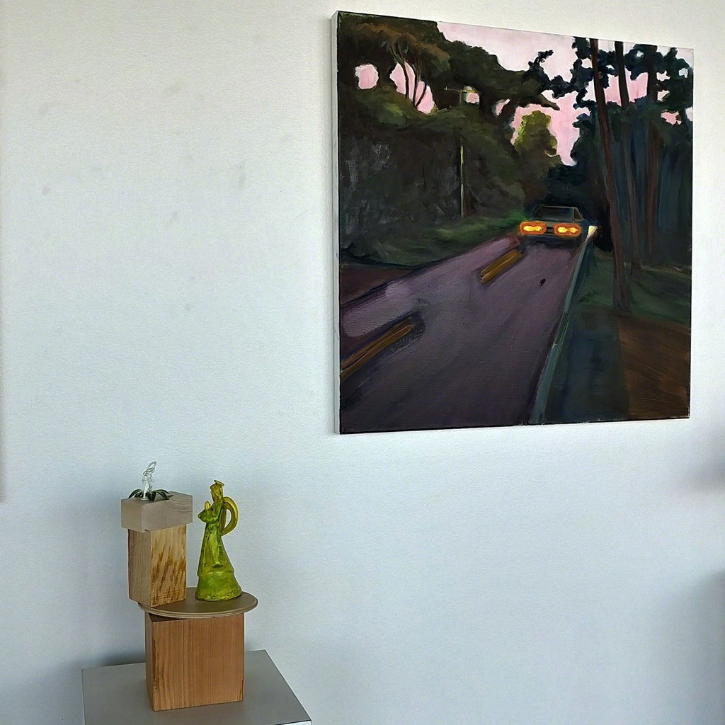 Sculpture by Rita Bard, painting by Maureen O'Leary Sculpture by Rita Bard, painting by Maureen O'Leary