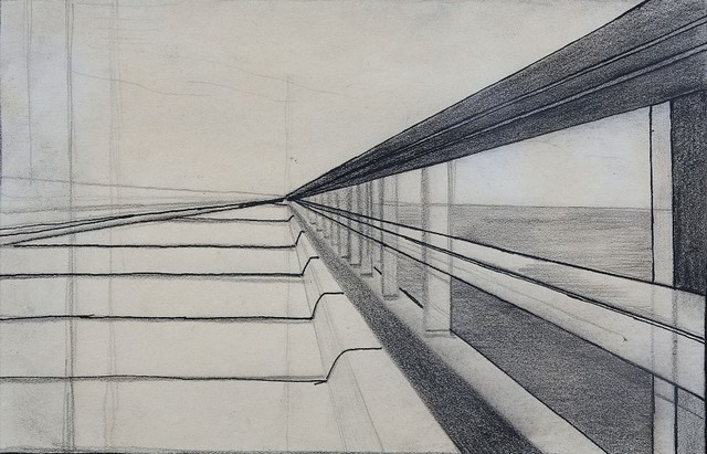 Ralston Crawford, ‘Overseas Highway Sketch’, 1939, Drawing, Collage or other Work on Paper, Pencil and ink on paper, Nikola Rukaj Gallery