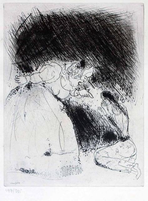 Marc Chagall, ‘La Femme du Gouverneur gronde sa fille - From the series "Les Ames Mortes"’, 1923-1927, Wallector