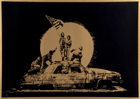 Banksy, ‘Gold Flag’, 2007, Prescription Art